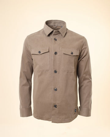 Camisa Casual em Caqui